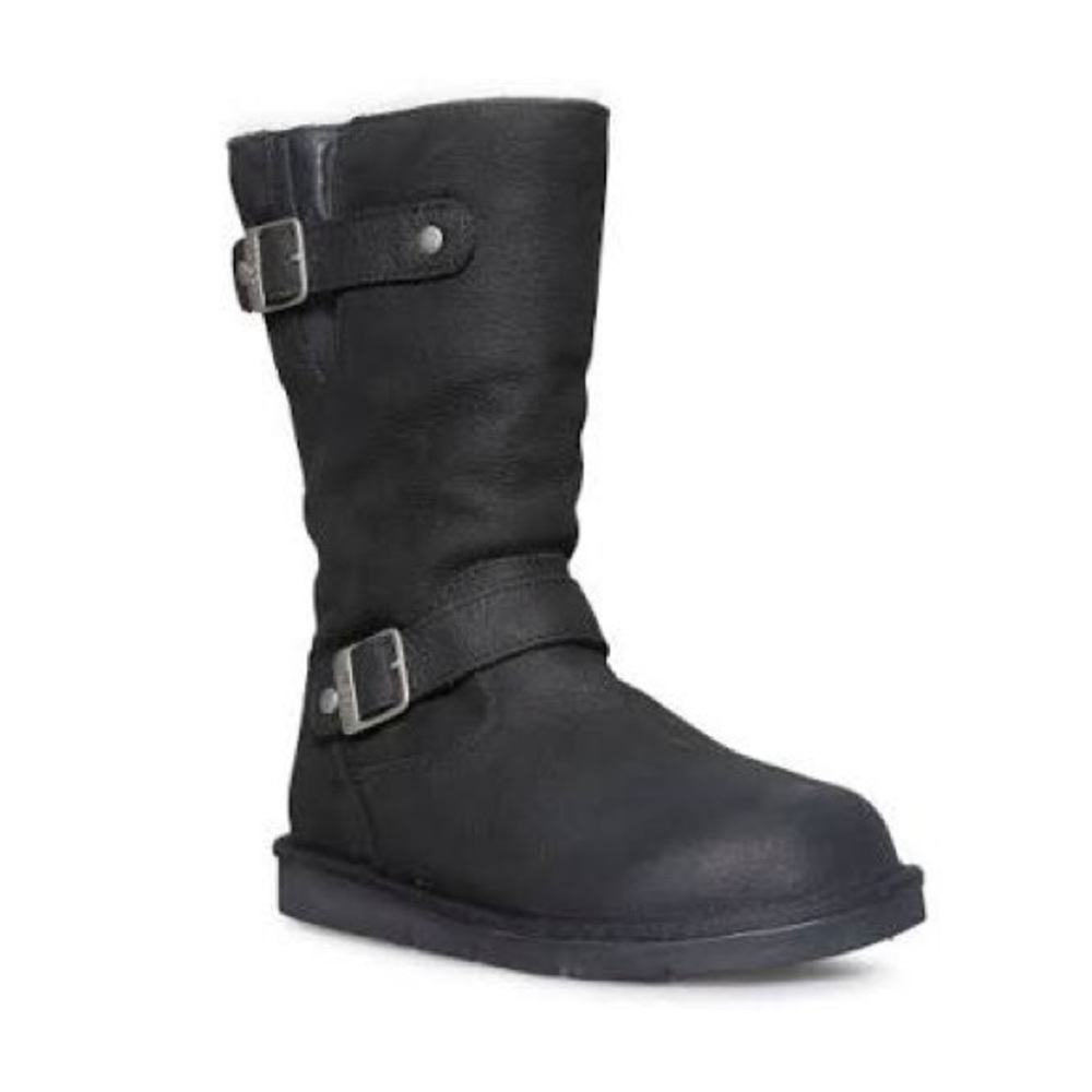 UGG Kensington Biker Boots Shearling Lined